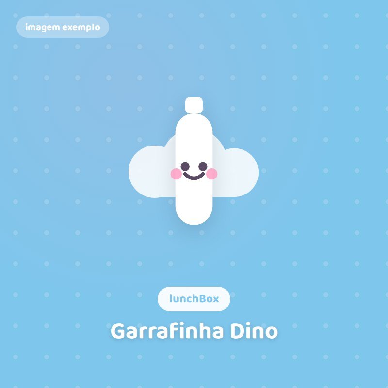 Garrafinha Dino com Canudo
